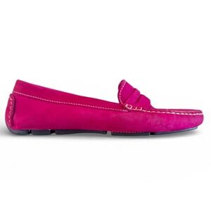 Massimo Women's Size 7B Fuchsia Suede Moccasin Loafer Shoes